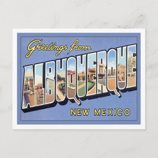 Carte Postale Salutations De Albuquerque, Nouveau-Mexique (Devant)