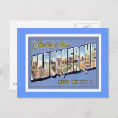 Carte Postale Salutations De Albuquerque, Nouveau-Mexique (Devant / Derrière)