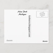 Carte Postale Salutations de Allen Park, Michigan (Dos)