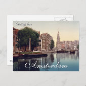 Carte Postale Salutations de Amsterdam Postcard (Devant / Derrière)