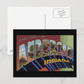 Carte Postale Salutations de Anderson Indiana (Devant / Derrière)
