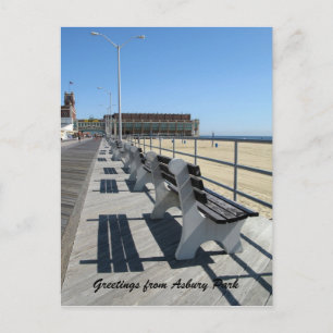 Carte Postale Salutations de Asbury Park Boardwalk
