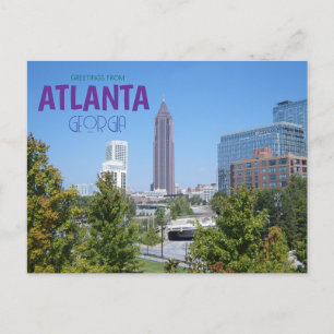 Carte Postale Salutations de Atlanta Georga Pittoresque Postcard
