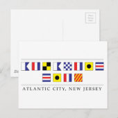 Carte Postale Salutations de Atlantic City (Devant / Derrière)