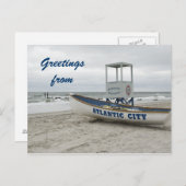 Carte Postale Salutations de Atlantic City New Jersey (Devant / Derrière)