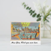 Carte Postale Salutations de Atlantic City, New Jersey (Debout devant)