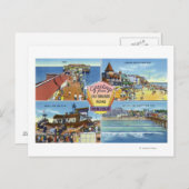 Carte Postale Salutations de avec vues Pittoresques (Devant / Derrière)