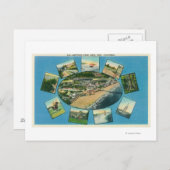 Carte Postale Salutations de avec vues PittoresquesSanta Cruz, C (Devant / Derrière)