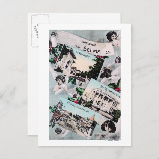 Carte Postale Salutations de avec vues PittoresquesSelma, CA (Devant / Derrière)