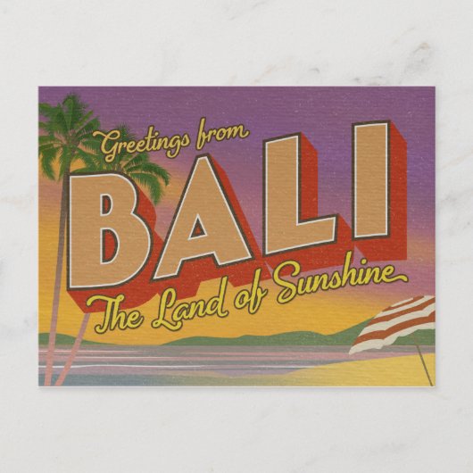 Carte Postale Salutations de Bali Postcard (Devant)