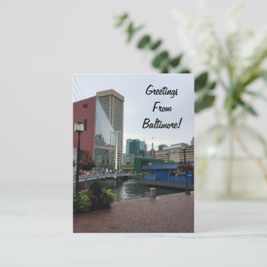 Carte Postale Salutations de Baltimore (Debout devant)