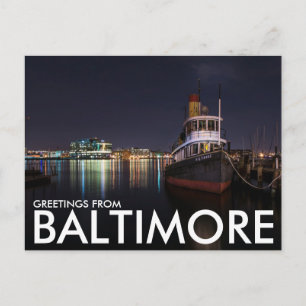 Carte Postale Salutations de Baltimore, Maryland, USA