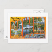 Carte Postale Salutations de Bar Harbour, Maine (Devant / Derrière)