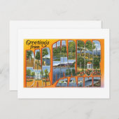 Carte Postale Salutations de Bar Harbour, Maine ! (Devant / Derrière)