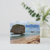 Carte Postale Salutations de Barbados Postcard Beach (Debout devant)