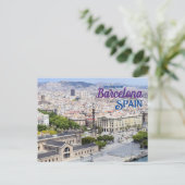 Carte Postale Salutations de Barcelone Espagne Voyage (Debout devant)