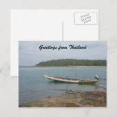 Carte Postale salutations de bateau thaïlandais (Devant / Derrière)