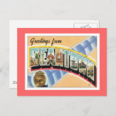 Carte Postale Salutations De Beantown Boston (Devant / Derrière)