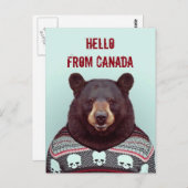Carte Postale Salutations, de Bear (Devant / Derrière)