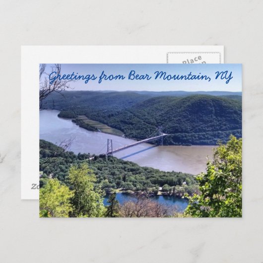 Carte Postale Salutations de Bear Mountain (Devant / Derrière)