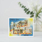 Carte Postale Salutations de Benton Harbour, Michigan Travel (Debout devant)