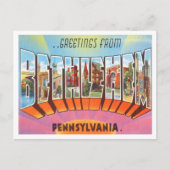 Carte Postale Salutations de Bethlehem, Pennsylvanie Travel (Devant)