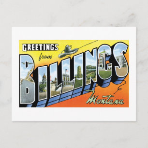 Carte Postale Salutations de Billings, Montana !