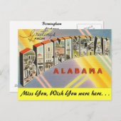 Carte Postale Salutations de Birmingham (Devant / Derrière)