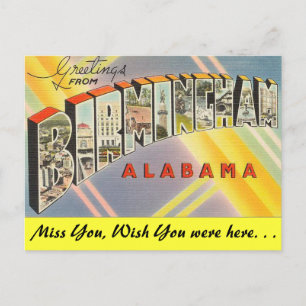 Carte Postale Salutations de Birmingham