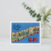 Carte Postale Salutations de Bismarck North Dakota Ville américa (Debout devant)