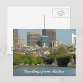 Carte Postale Salutations de Boston (Devant / Derrière)