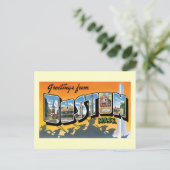 Carte Postale Salutations De Boston, Messe (Debout devant)