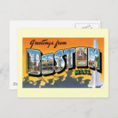 Carte Postale Salutations De Boston, Messe (Devant / Derrière)