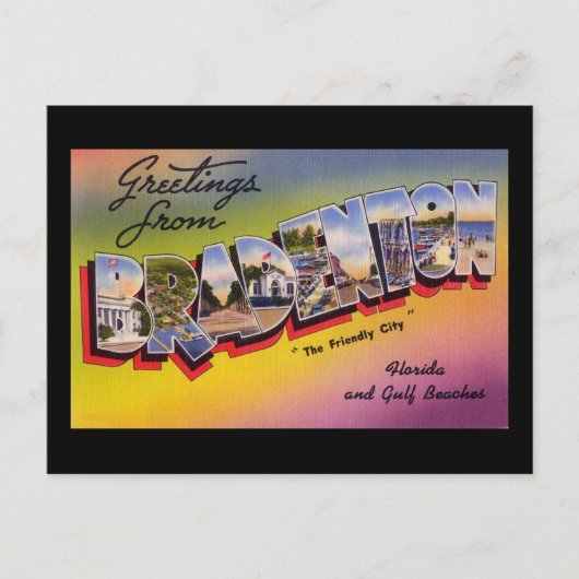Carte Postale Salutations de Bradenton Florida (Devant)