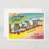 Carte Postale Salutations de Bradenton, Florida et Gulf Travel (Devant / Derrière)