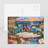 Carte Postale Salutations de Branson Missouri (Devant / Derrière)