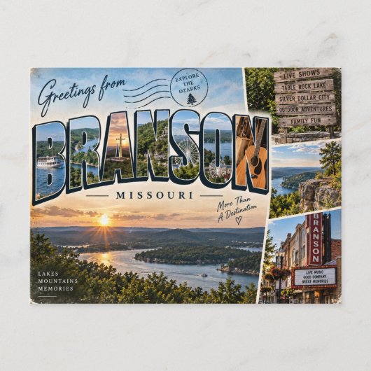 Carte Postale Salutations de Branson Missouri (Devant)