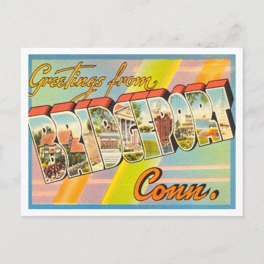 Carte Postale Salutations de Bridgeport, Connecticut Travel (Devant)