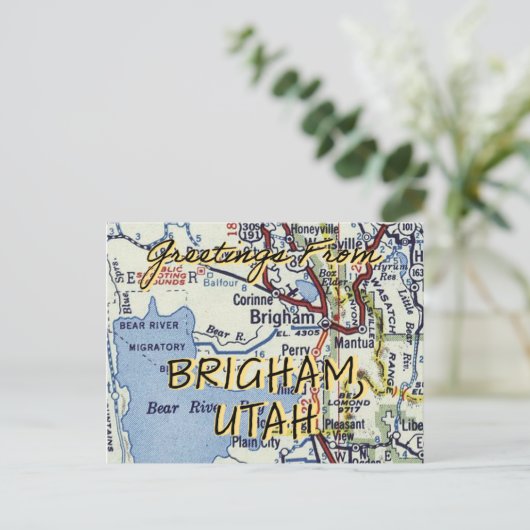 Carte Postale Salutations De Brigham Utah (Debout devant)
