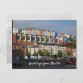 Carte Postale Salutations de Bristol Harbourside Houses (Devant / Derrière)