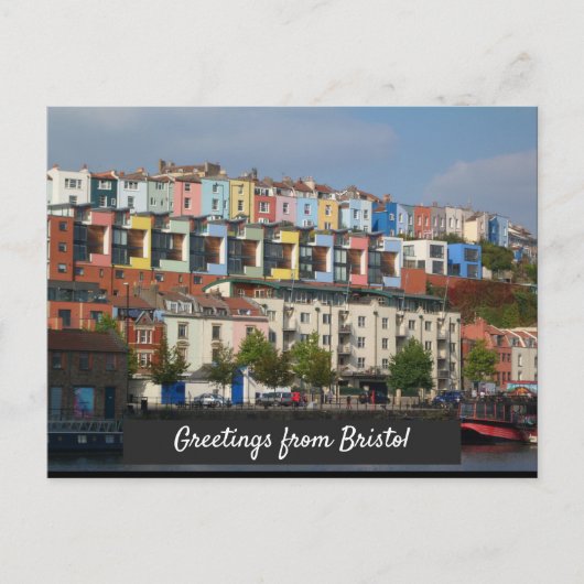 Carte Postale Salutations de Bristol Harbourside Houses (Devant)