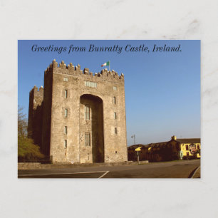 Carte Postale Salutations de Bunratty Castle, Irlande