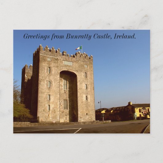 Carte Postale Salutations de Bunratty Castle, Irlande (Devant)