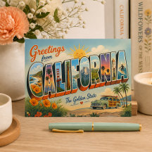 Salutations de California Retro
