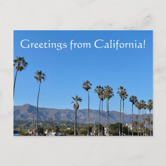 Carte Postale Salutations de Californie ! (Devant)