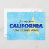 Carte Postale Salutations de Californie (Devant / Derrière)