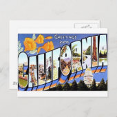Carte Postale Salutations de Californie (Devant / Derrière)