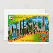 Carte Postale Salutations de Californie (Devant / Derrière)