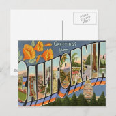Carte Postale Salutations de Californie (Devant / Derrière)
