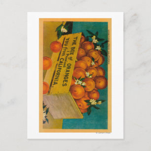 Carte Postale Salutations de Californie, Box of OrangesState
